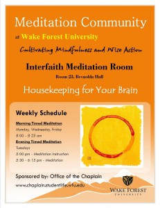Meditation at WFU Flyer